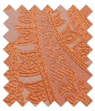 Light Coral Paisley Silk Wedding Swatch - Swatch - Swagger & Swoon