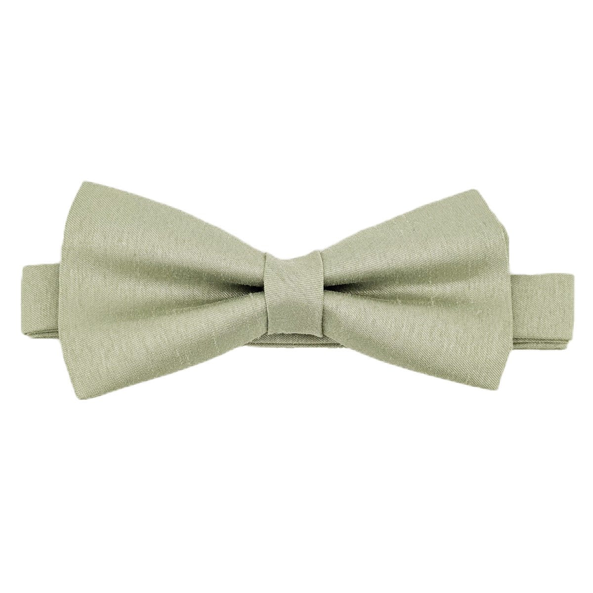 Light Sage Shantung Bow Tie - Wedding Bow Tie - Pre - Tied - Bow Tie Only - Swagger & Swoon