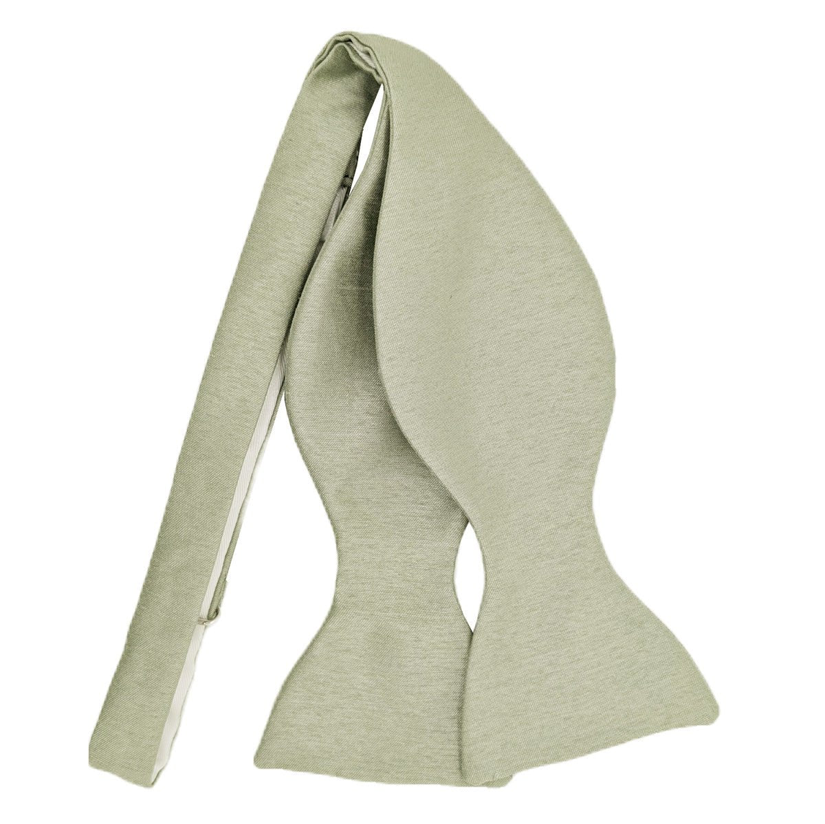 Light Sage Shantung Bow Tie - Wedding Bow Tie - Self - Tie - Bow Tie Only - Swagger & Swoon