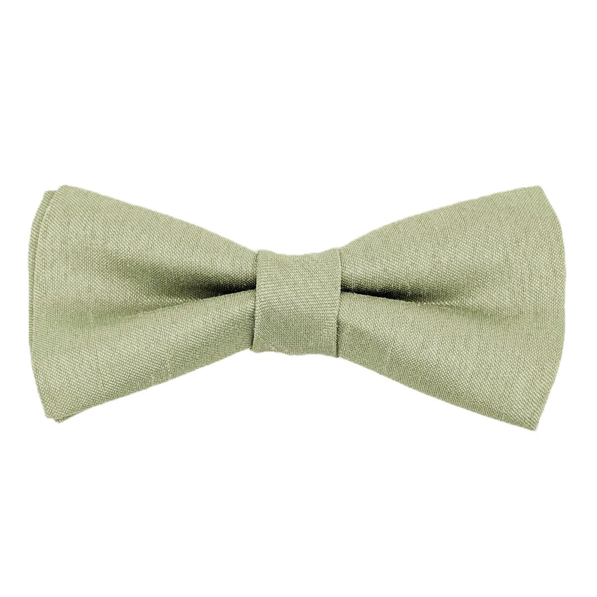 Light Sage Shantung Boys Bow Ties - Childrenswear - Elastic (Age 4 and under) - Swagger & Swoon