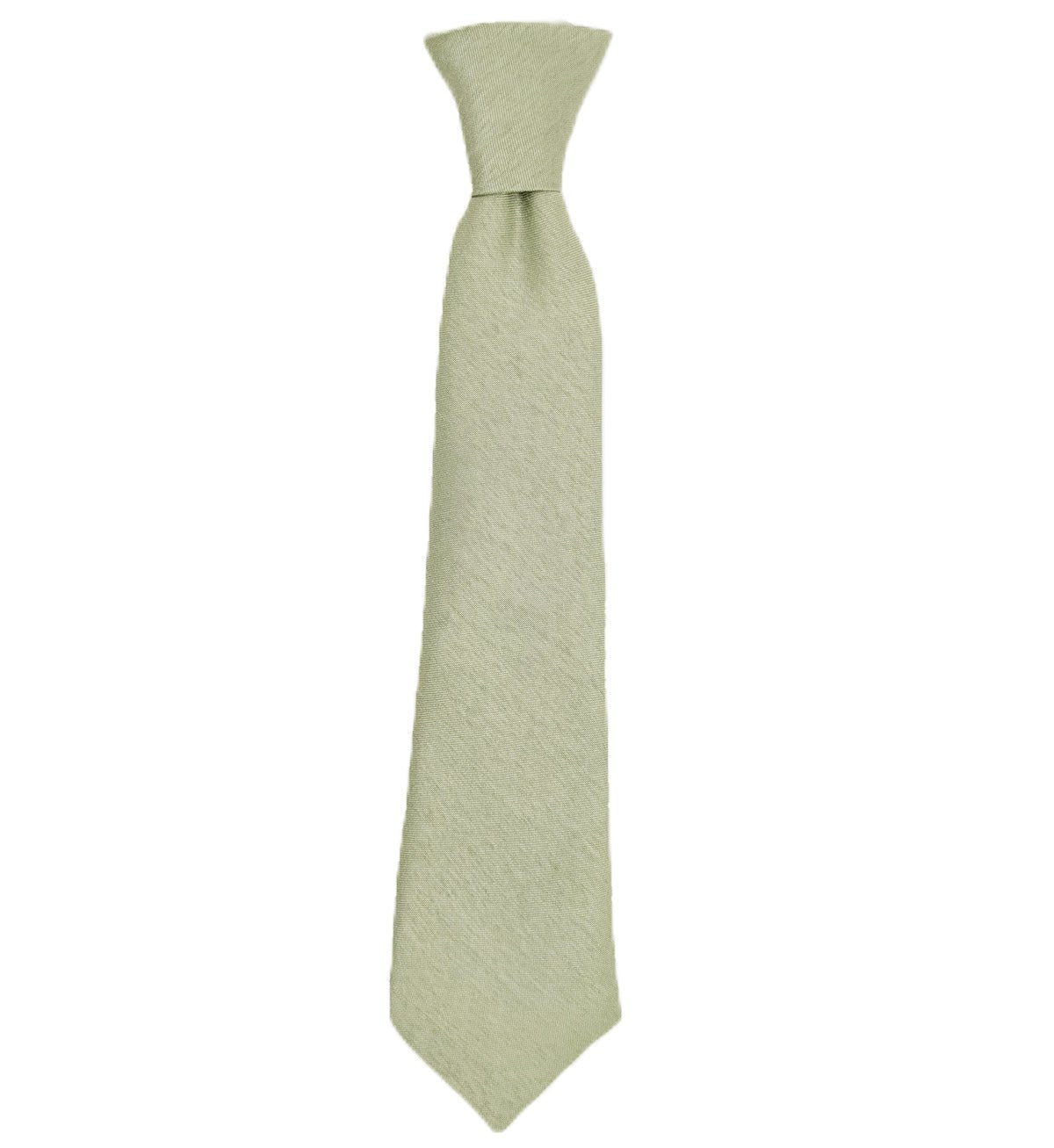 Light Sage Shantung Boys Ties - Childrenswear - Elastic (Age 5 and under) - Swagger & Swoon