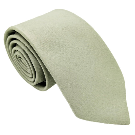 Light Sage Shantung Wedding Tie - Wedding Tie - Regular - Tie Only - Swagger & Swoon