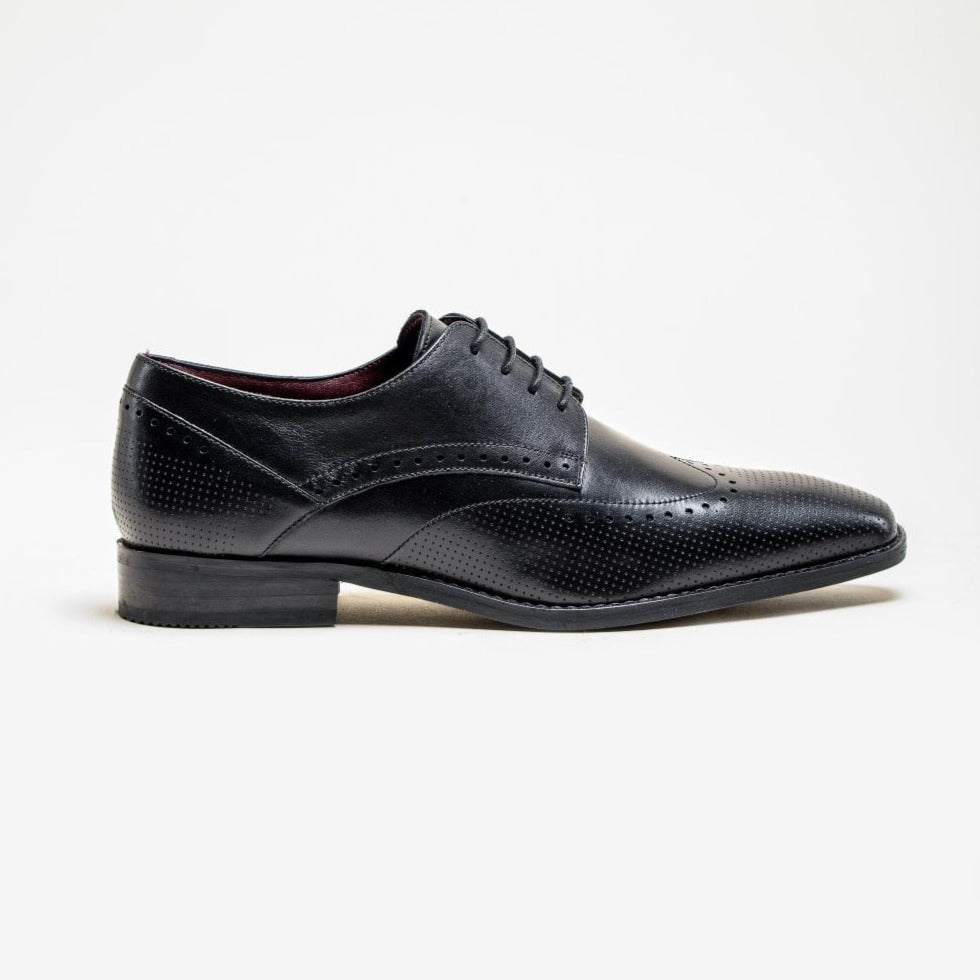 Lisbon Black Brogue Shoes - Shoes - 7 - Swagger & Swoon