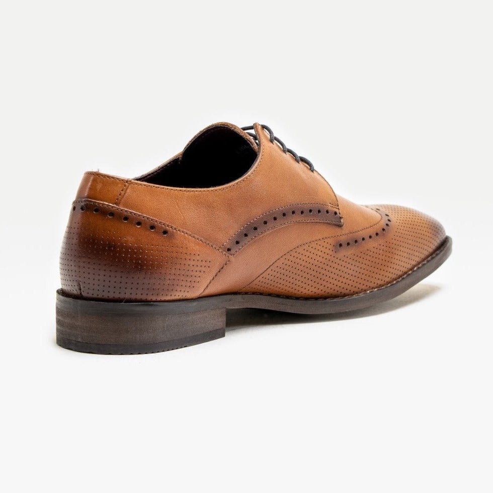 Lisbon Tan Brogue Shoes - Shoes - 7 - Swagger & Swoon