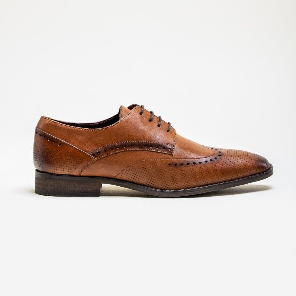 Lisbon Tan Brogue Shoes - Shoes - 7 - Swagger & Swoon