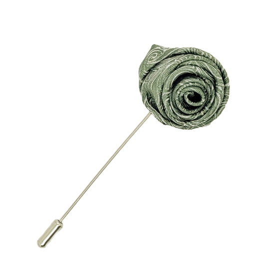 Sage Paisley Lapel Pin