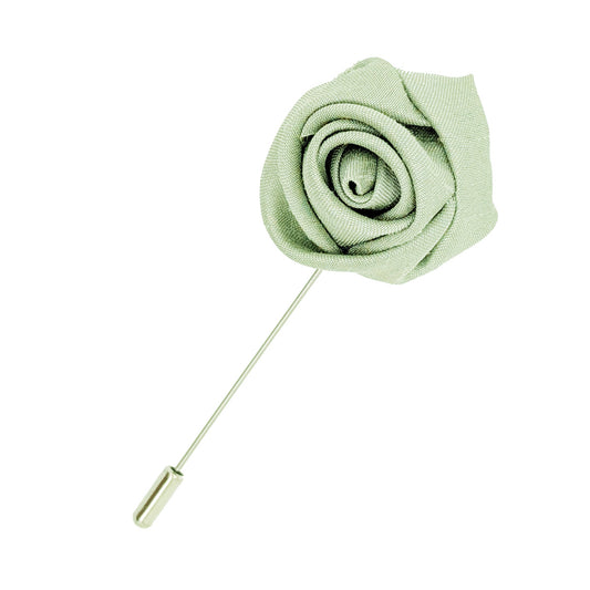 Mint Shantung Lapel Pin