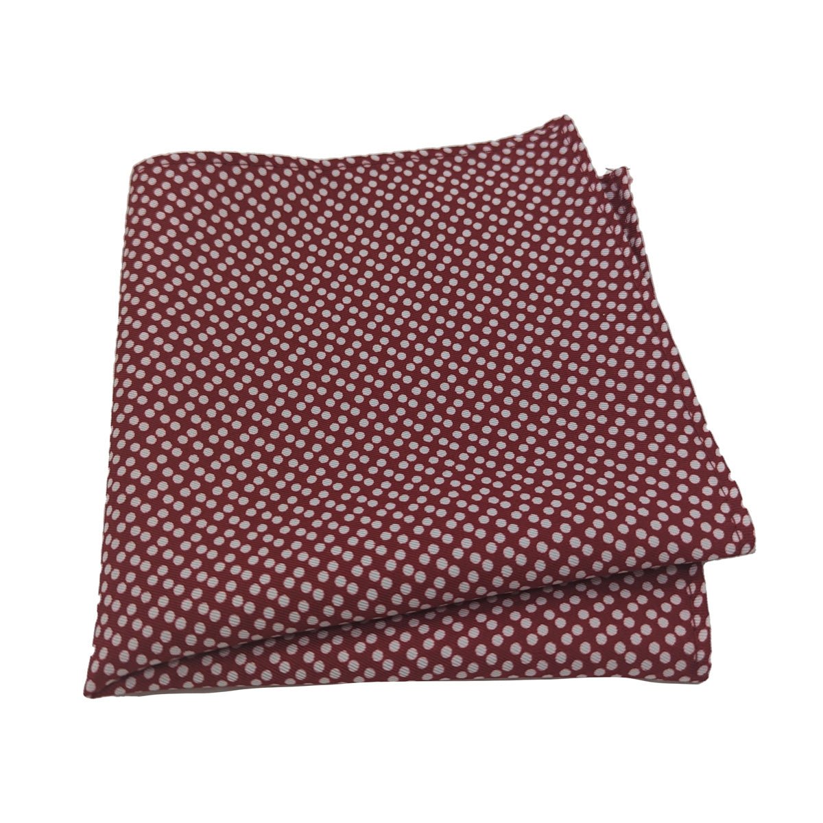 Maroon Dotty Pocket Square - Wedding Pocket Square - Swagger & Swoon