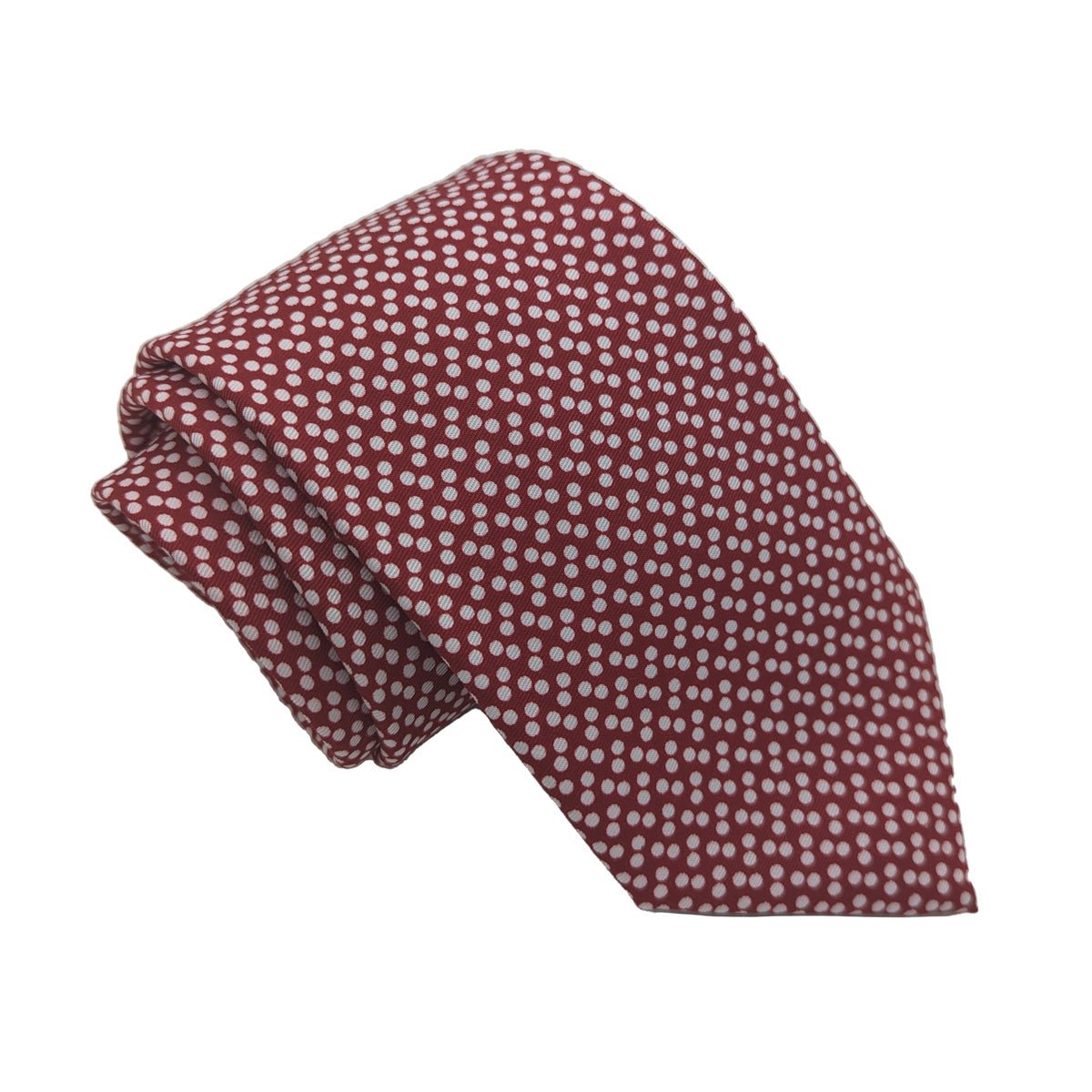 Maroon Dotty Wedding Tie - Wedding Tie - Regular - Tie Only - Swagger & Swoon