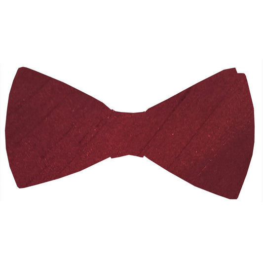 Maroon Shantung Bow Tie - Wedding Bow Tie - Pre - Tied - Bow Tie Only - Swagger & Swoon