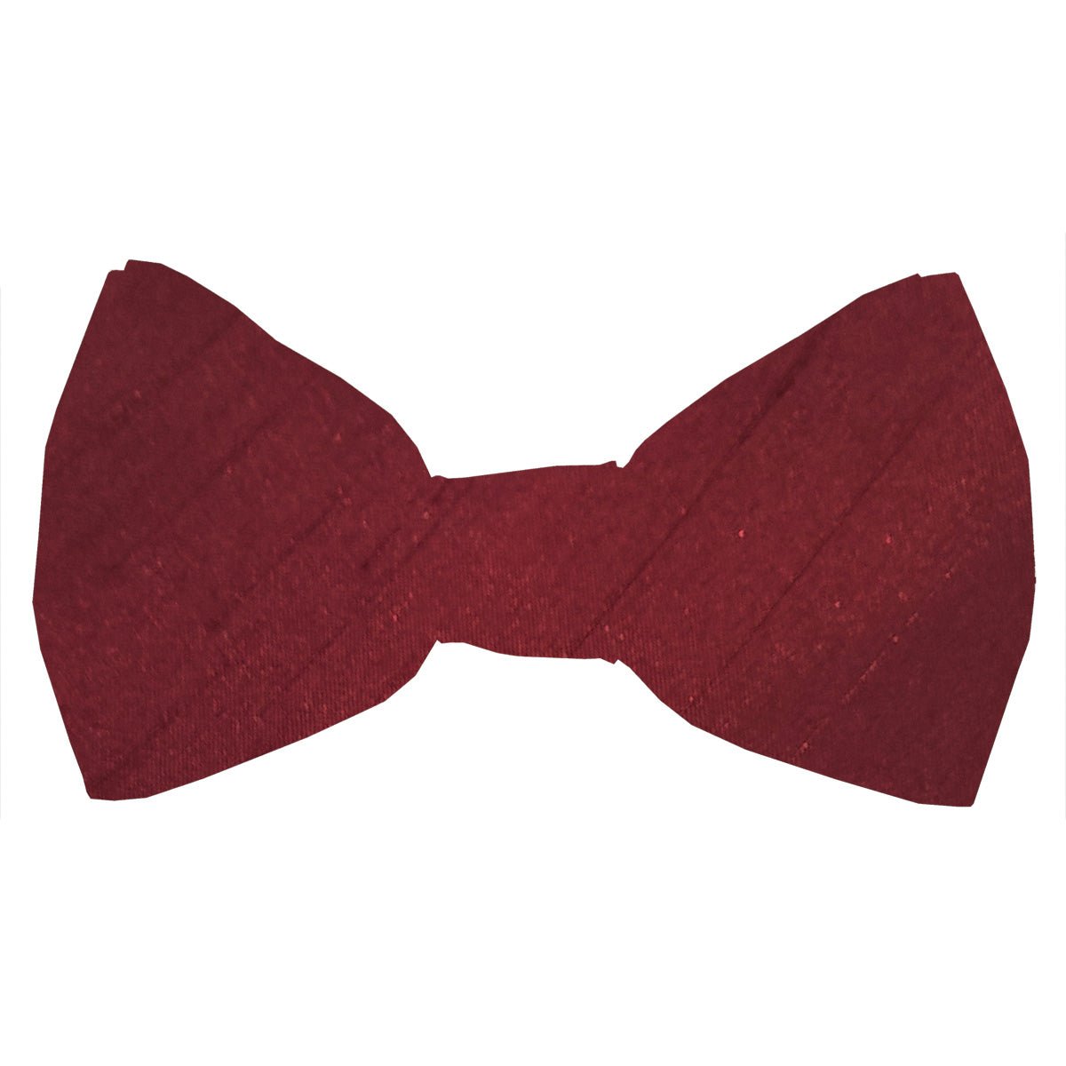 Maroon Shantung Boys Bow Ties - Childrenswear - Neckstrap (Age 5 - 12) - Swagger & Swoon