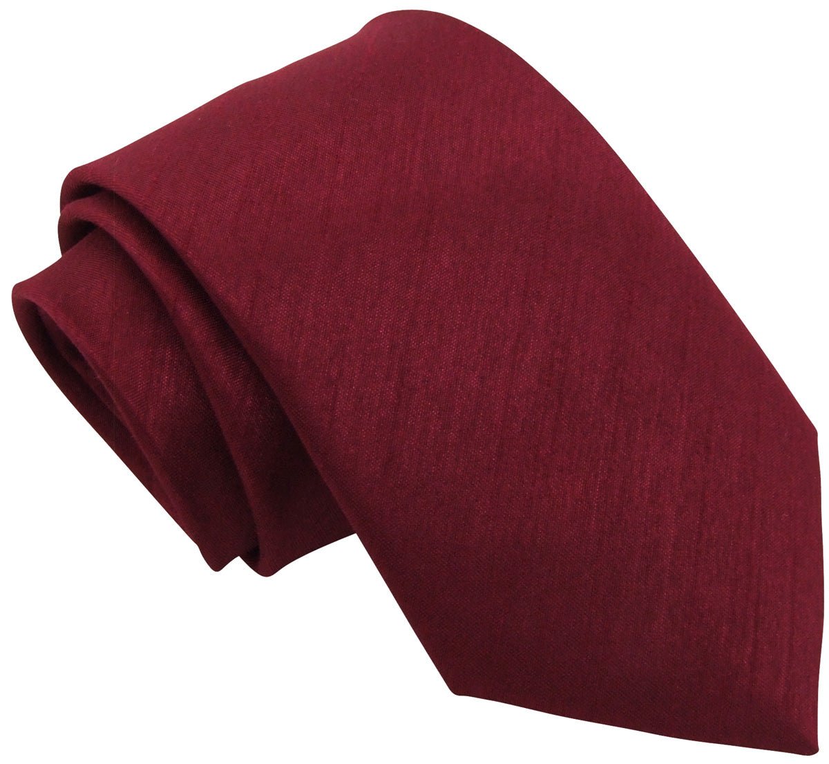 Maroon Shantung Wedding Tie - Wedding Tie - Regular - Tie Only - Swagger & Swoon