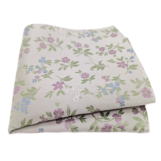 Meadow Floral Silk Pocket Square - Wedding Pocket Square - Swagger & Swoon