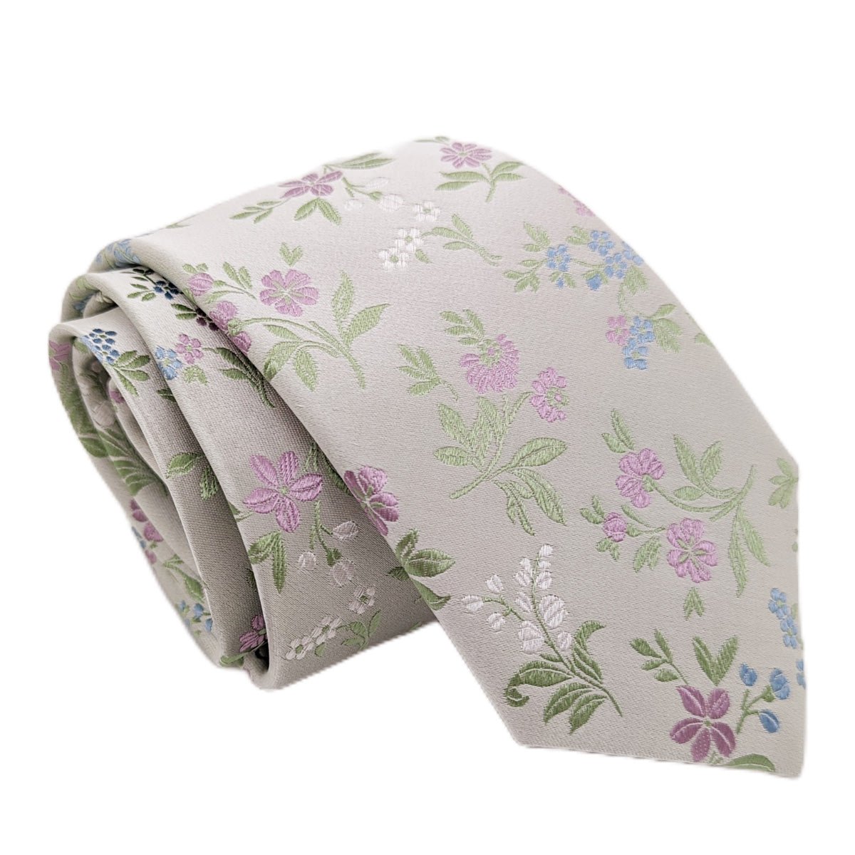 Meadow Floral Silk Wedding Tie - Wedding Tie - Regular - Tie Only - Swagger & Swoon