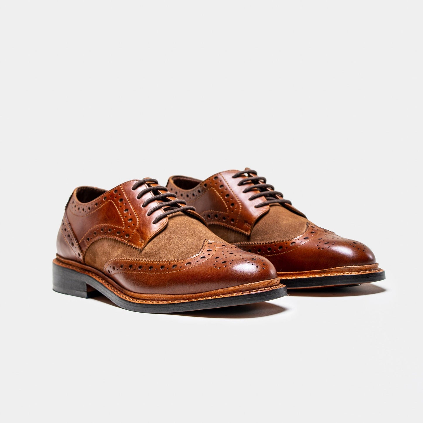 Merton Tan & Suede Shoes - Shoes - 7 - Swagger & Swoon