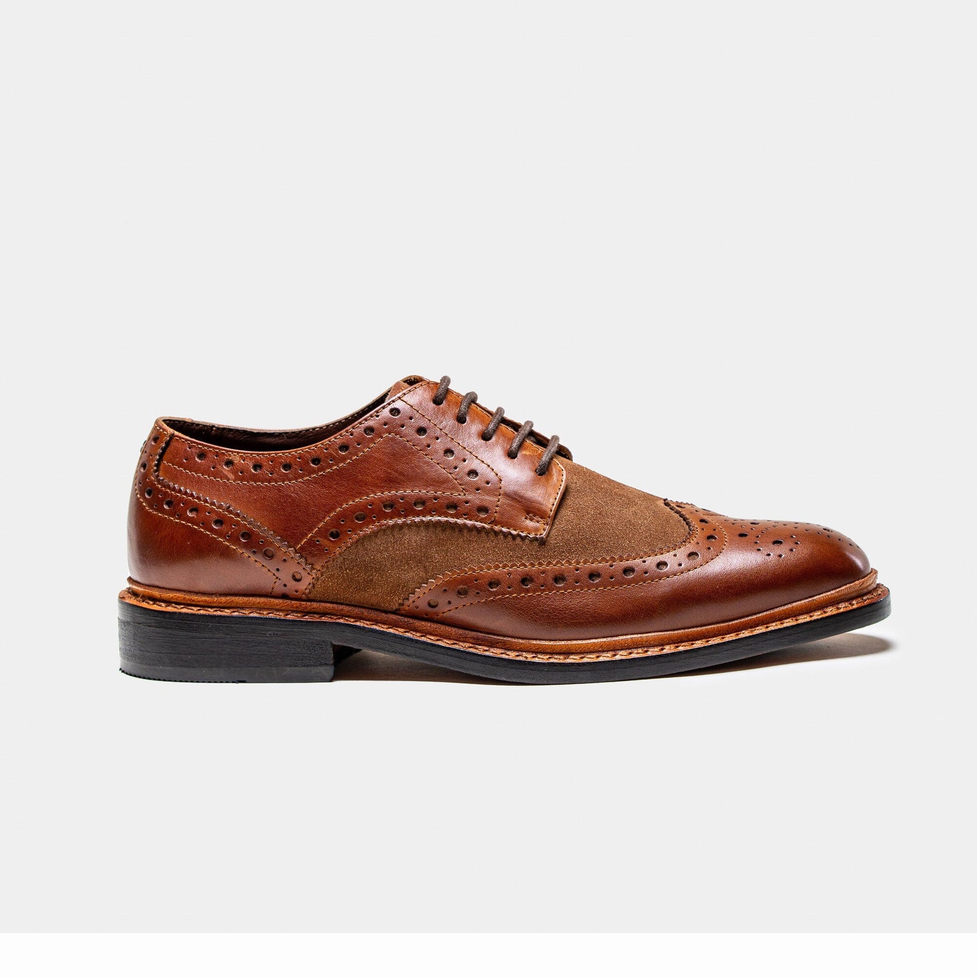 Merton Tan & Suede Shoes - Shoes - 7 - Swagger & Swoon