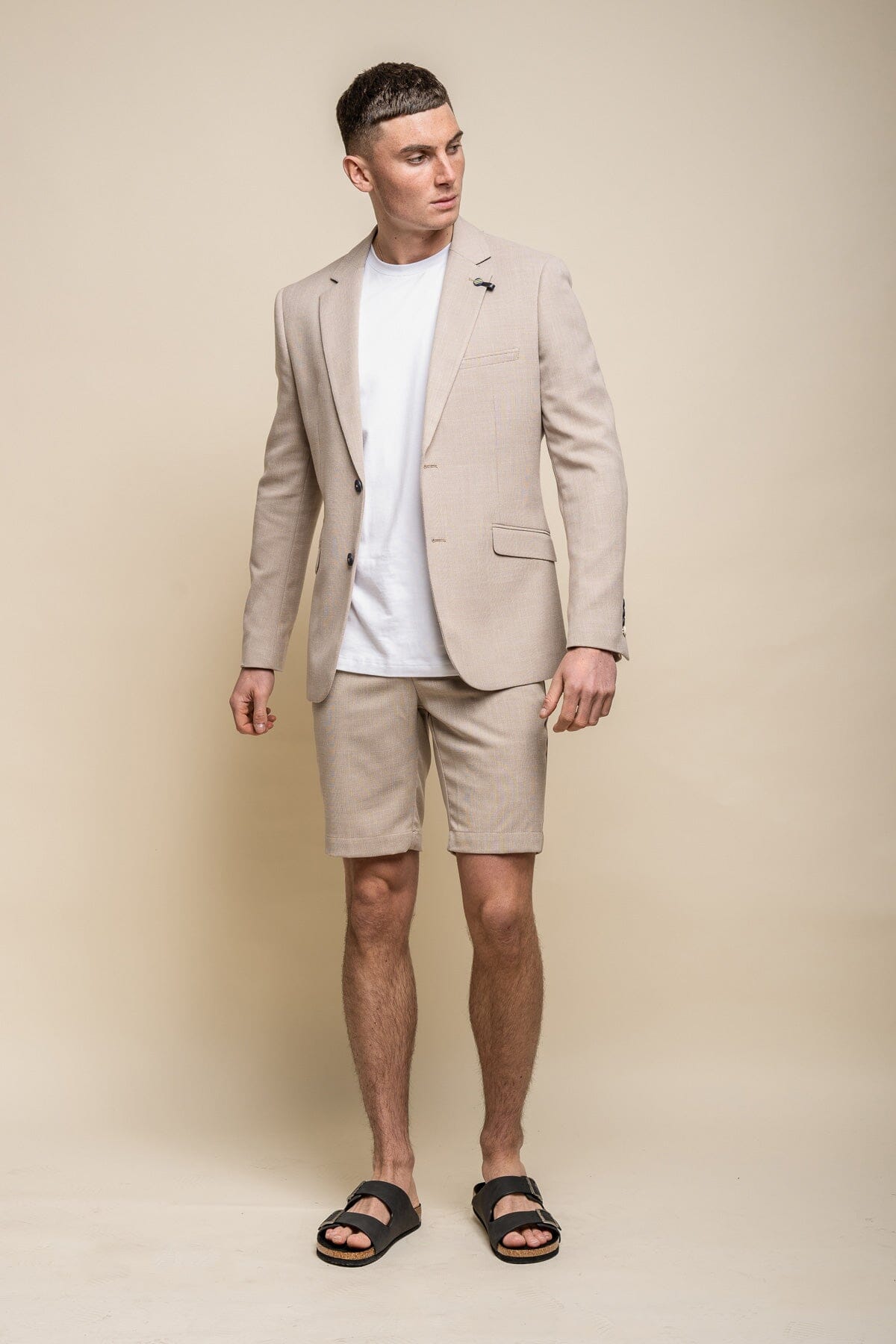 Miami Beige Blazer - Blazers & Jackets - 