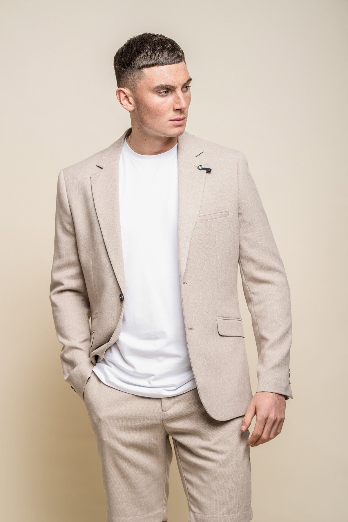 Miami Beige Blazer - Blazers & Jackets - 