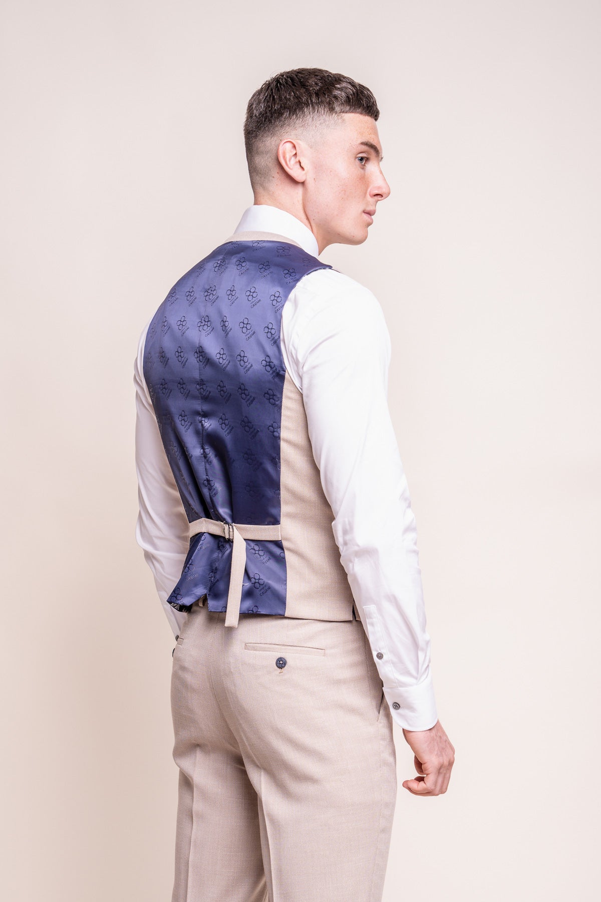 Miami Beige Waistcoat - Waistcoats - 34R - Swagger & Swoon