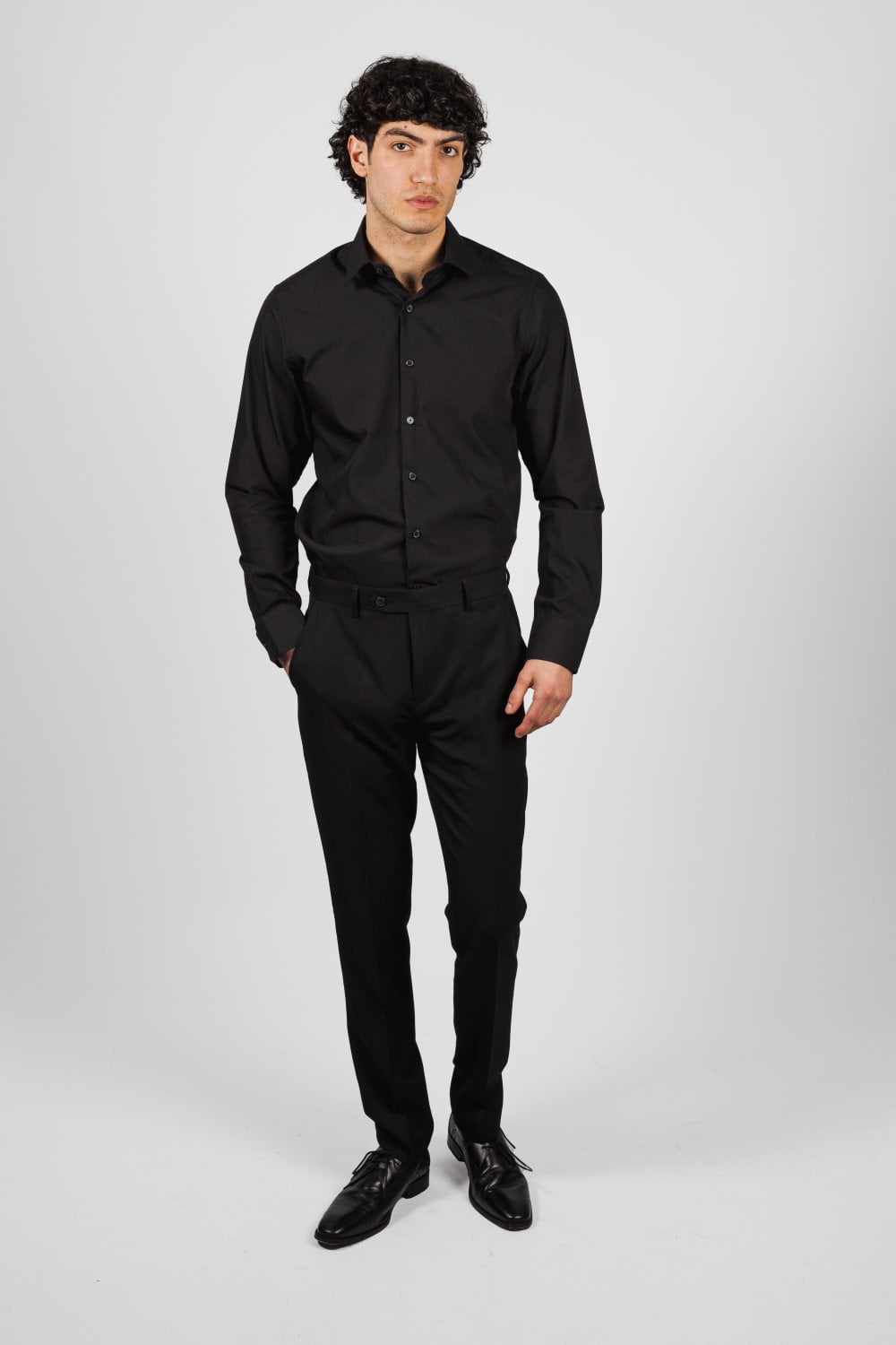 Miatti Black Long Sleeve Shirt - OOS 28/7/23 - Shirts - - THREADPEPPER