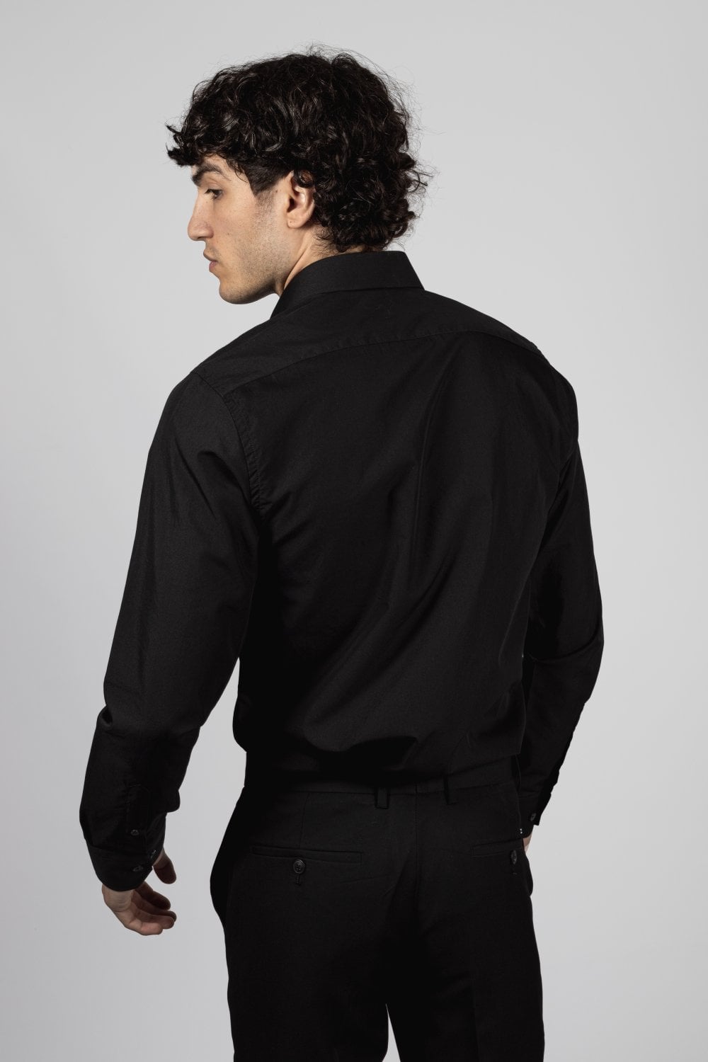 Miatti Black Long Sleeve Shirt - OOS 28/7/23 - Shirts - - THREADPEPPER