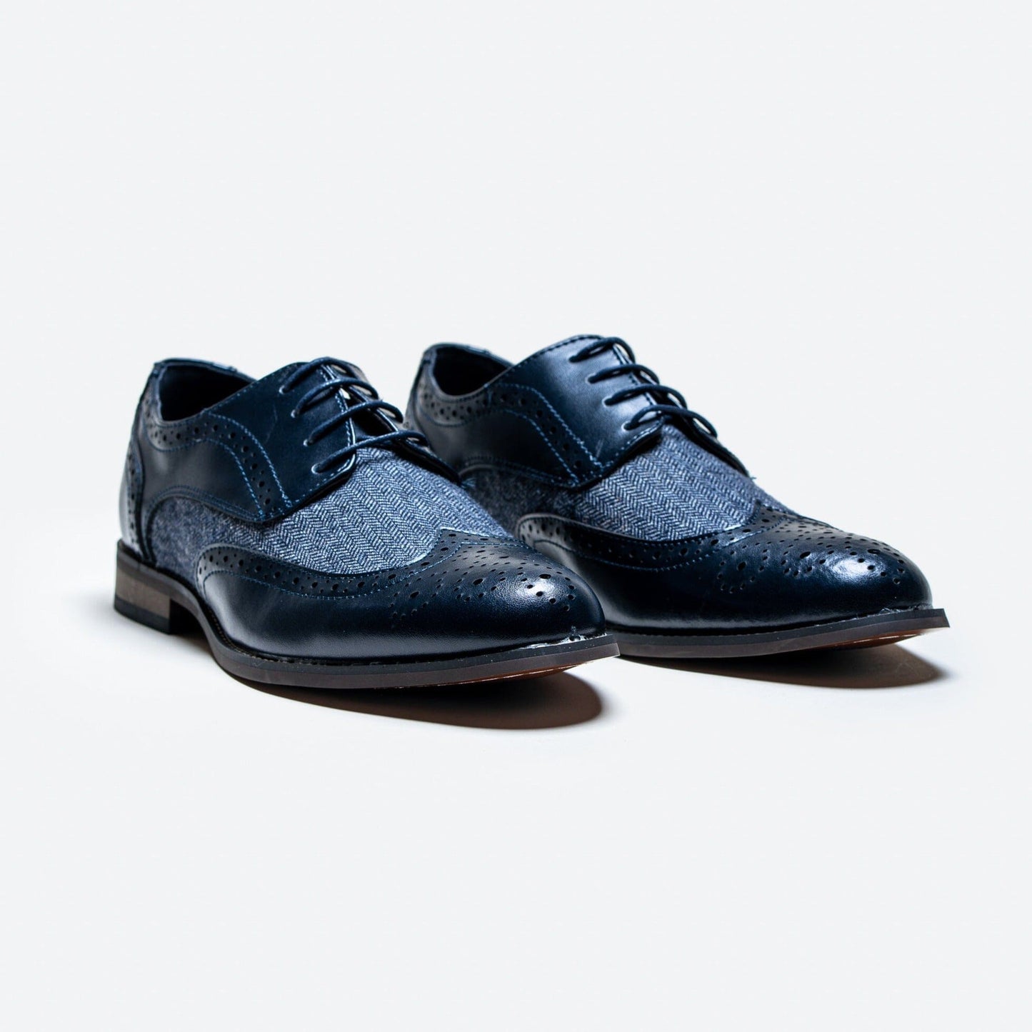 Oliver Navy Tweed Shoes - Shoes - - THREADPEPPER