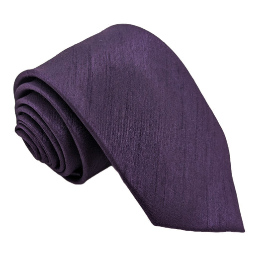 Blackberry Shantung Wedding Tie