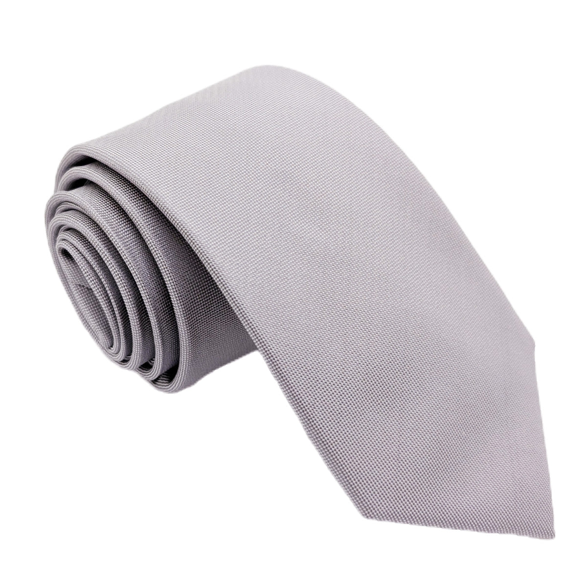 Silver Silk Wedding Tie