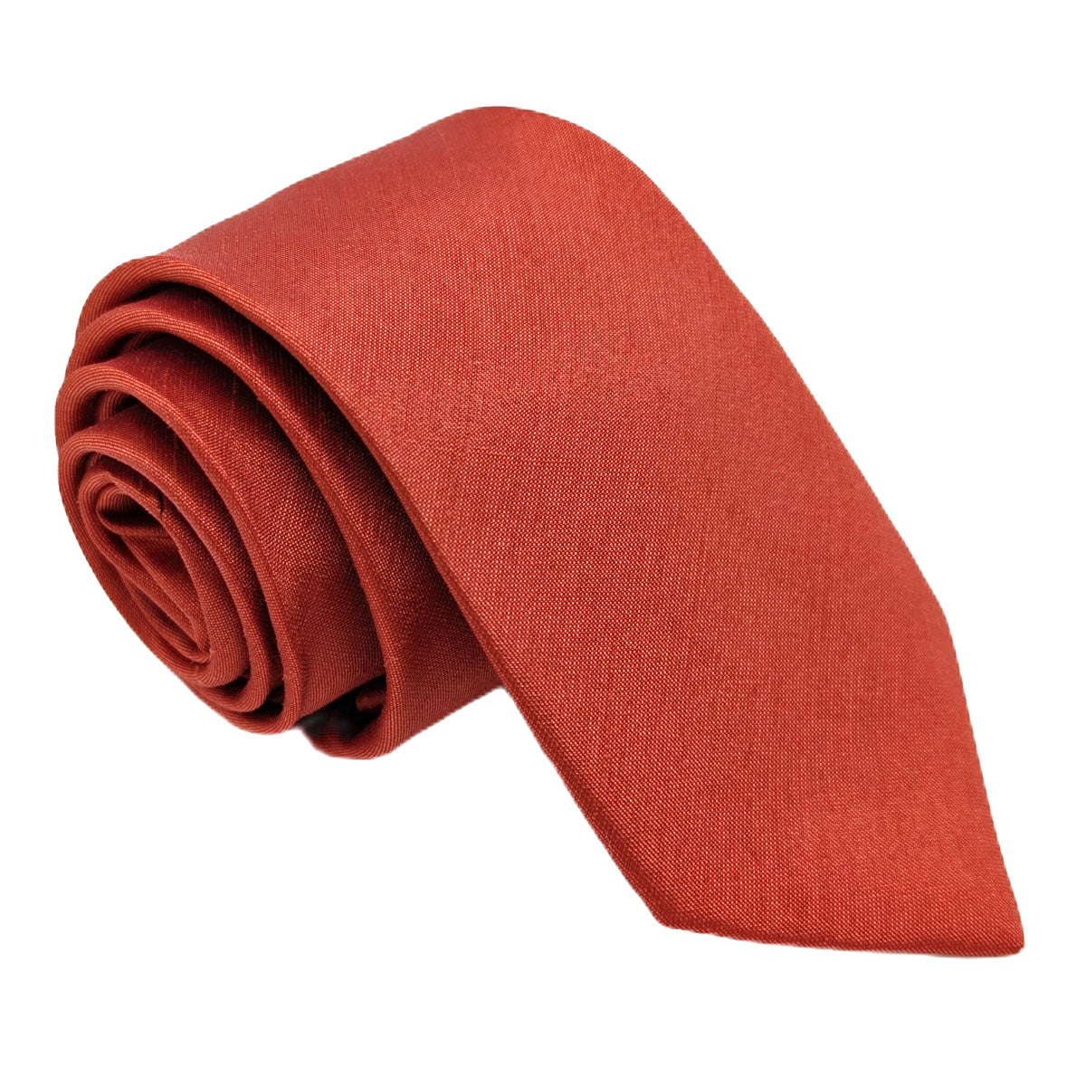 Deep Rust Shantung Wedding Tie