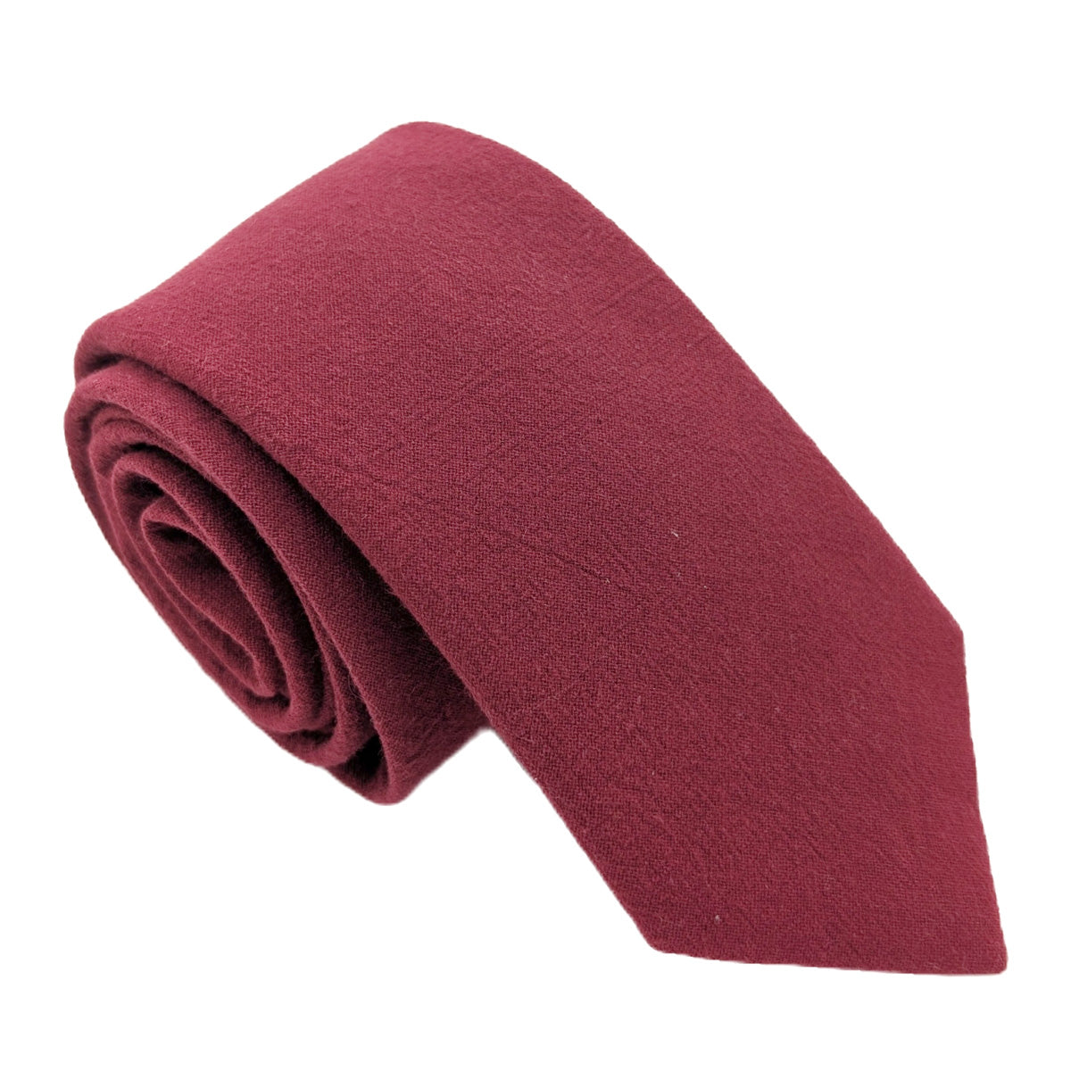 Maroon Cotton Wedding Tie