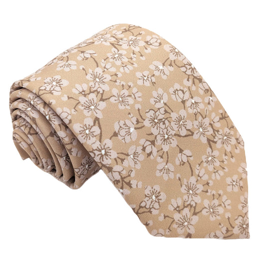 Champagne Blossom Wedding Tie