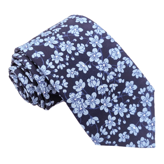 Blue Blossom Wedding Tie