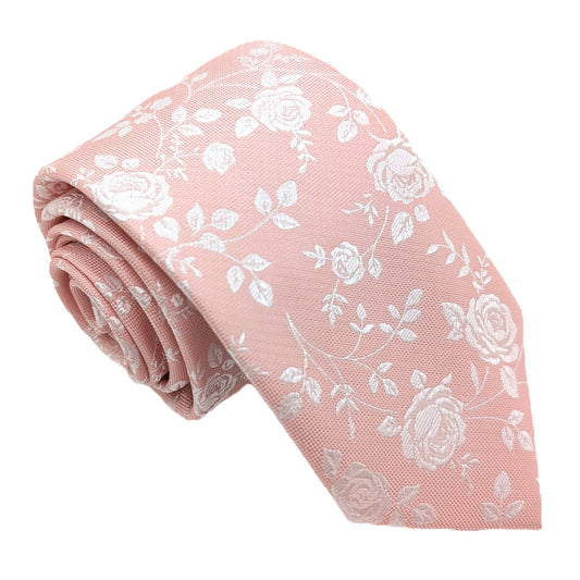 Pink Rose Petals Wedding Tie