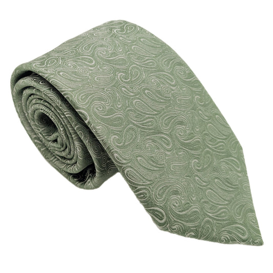 Sage Paisley Wedding Tie