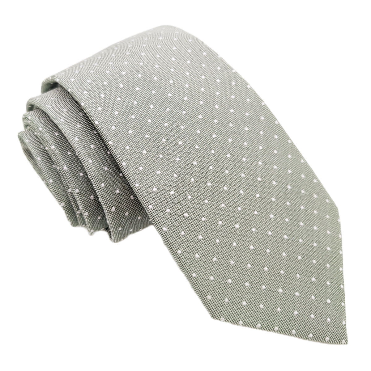 Dotty Sage Silk Wedding Tie