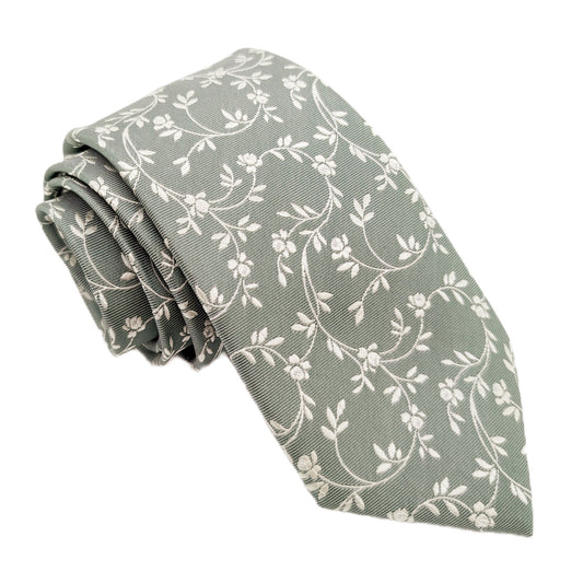 Sage Leaves Wedding Tie