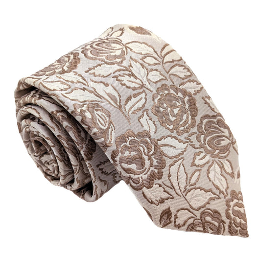 Bold Champagne Rose Wedding Tie