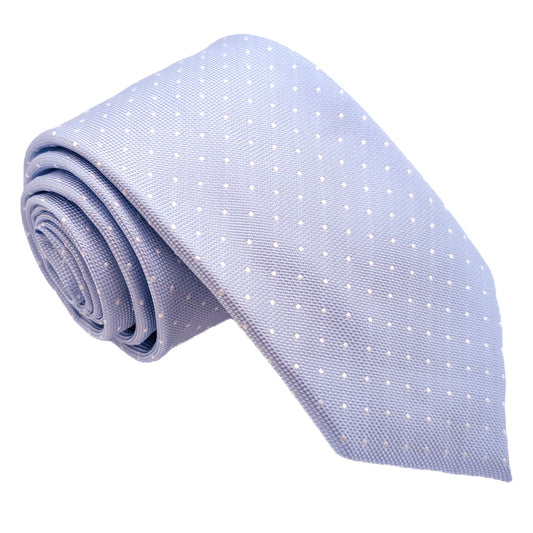 Dotty Sky Blue Wedding Tie