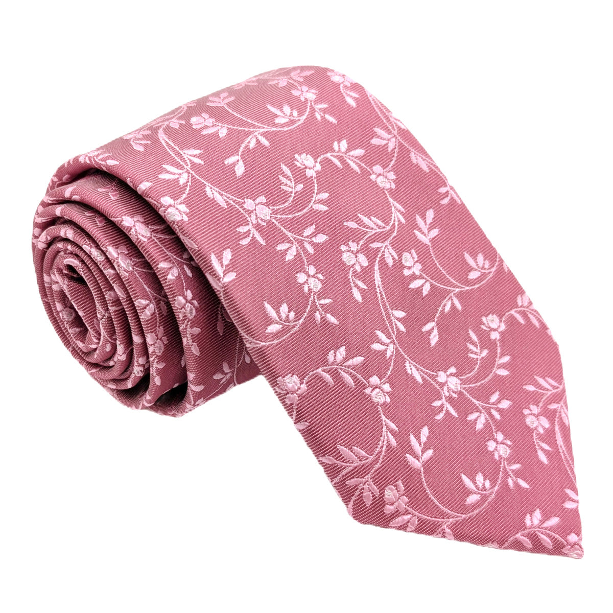 Soft Raspberry Leaves Wedding Tie