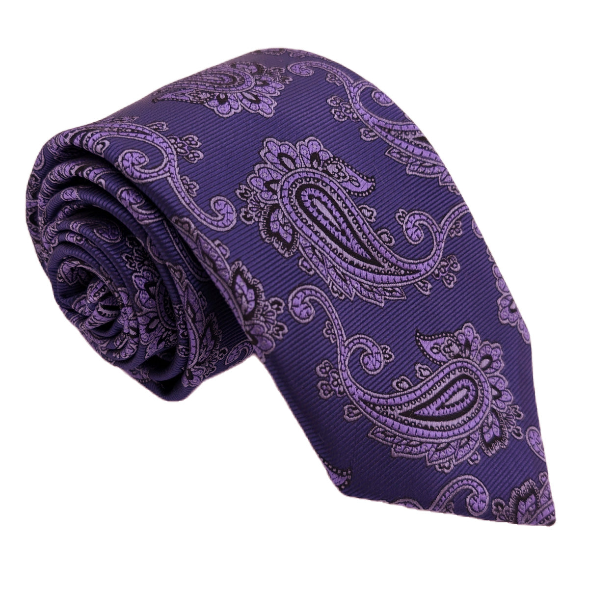 Purple Paisley Wedding Tie