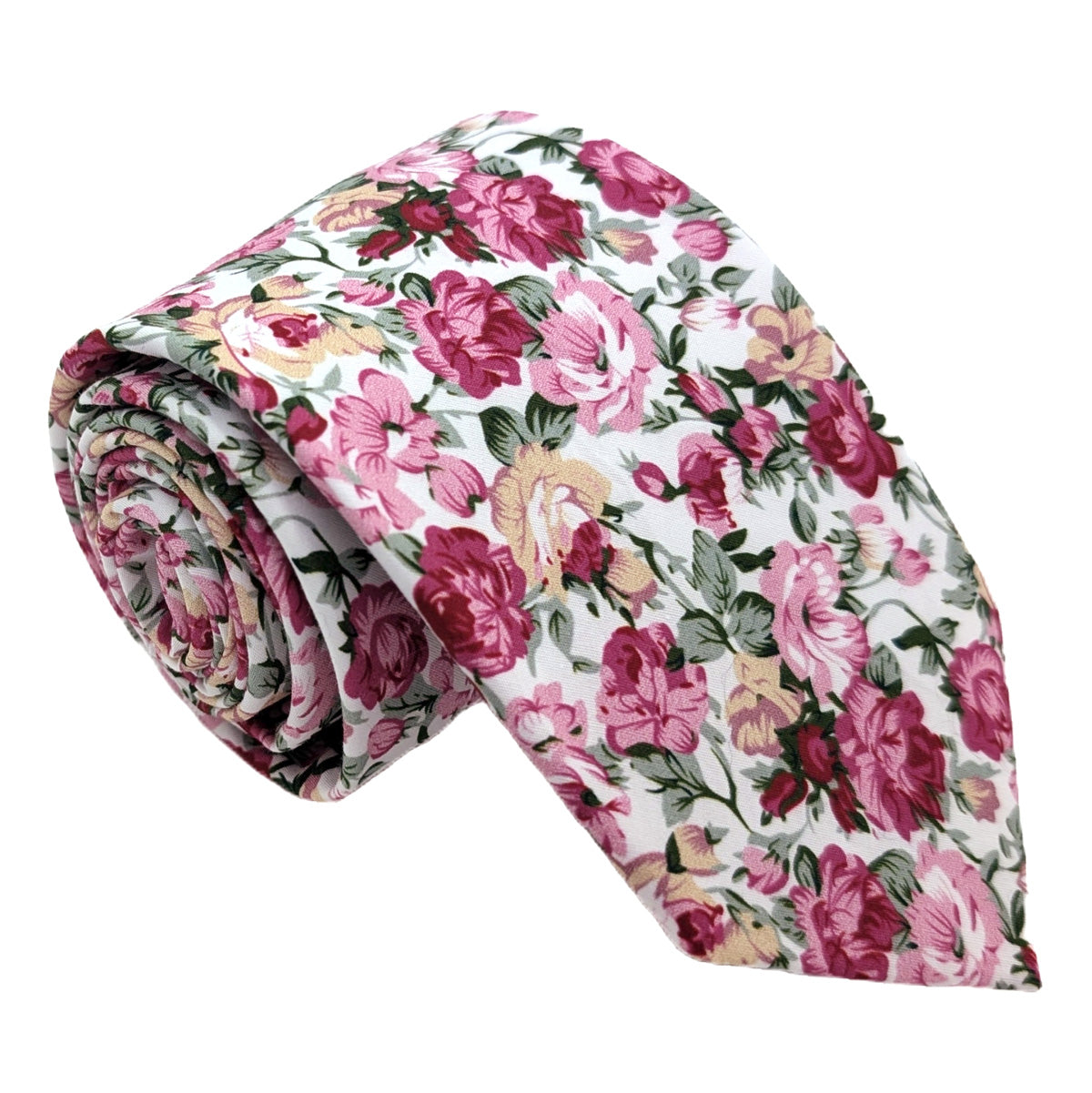 Pink Blossom Cotton Wedding Tie