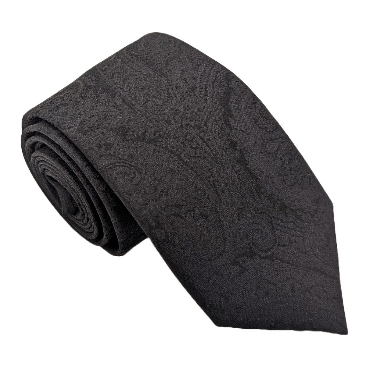 Black Paisley Silk Wedding Swatch