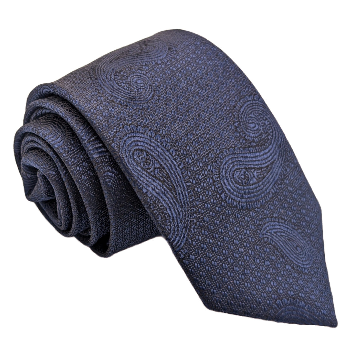 Sapphire Blue Paisley Wedding Tie