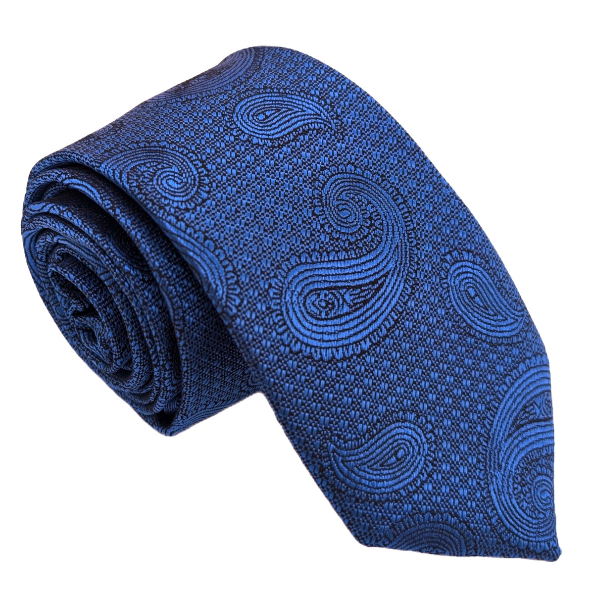 Admiral Blue Paisley Wedding Tie