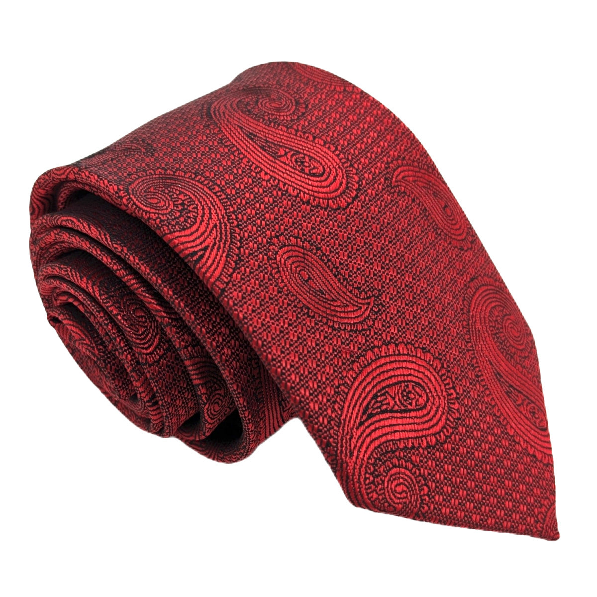 Red Paisley Wedding Tie