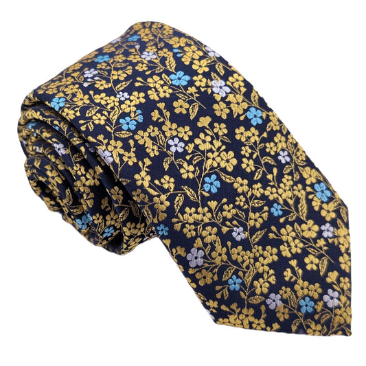 Yellow Daisy Floral Wedding Tie