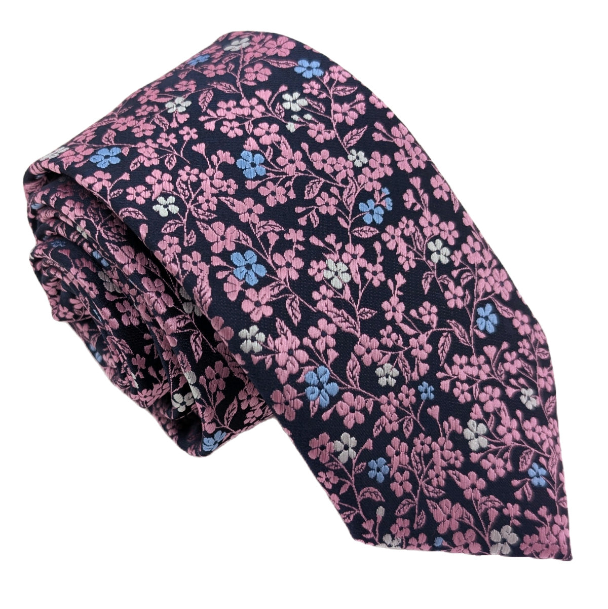 Dusky Pink Daisy Floral Wedding Tie