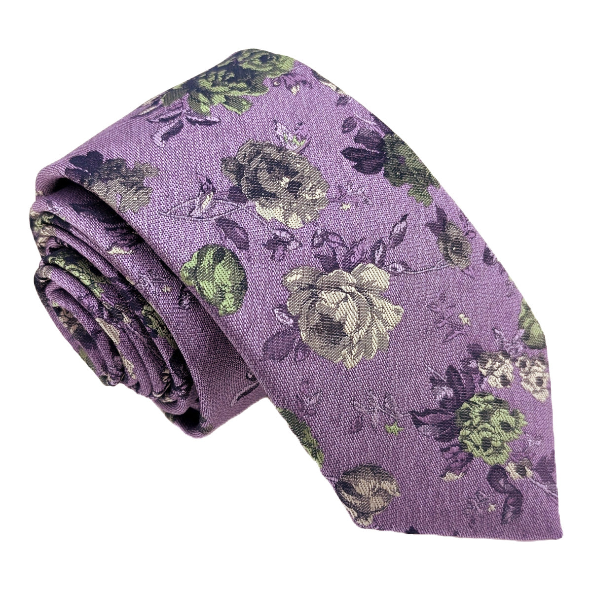 Mix and Match - Purple & Purple Wedding Tie Set