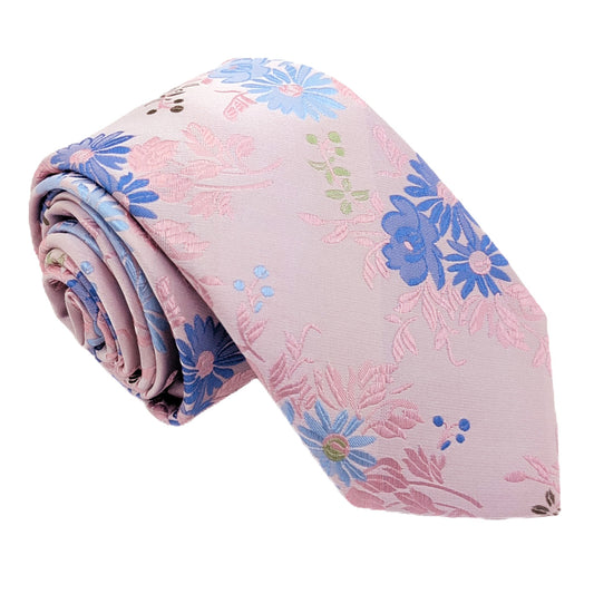 Pink Daisies Wedding Tie