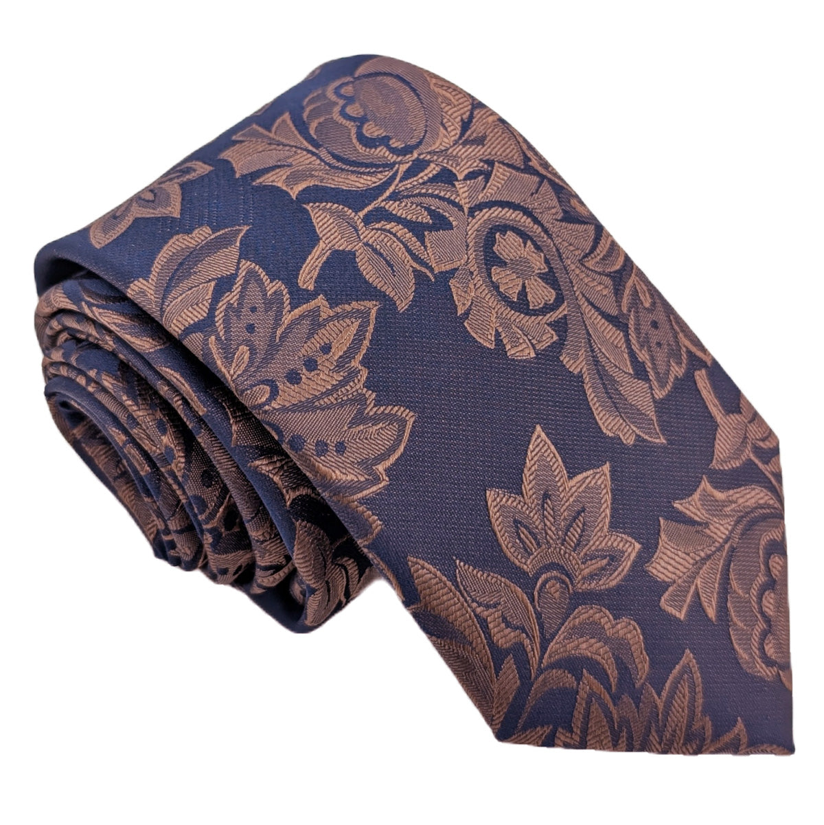 Bronze Vintage Flowers Wedding Tie